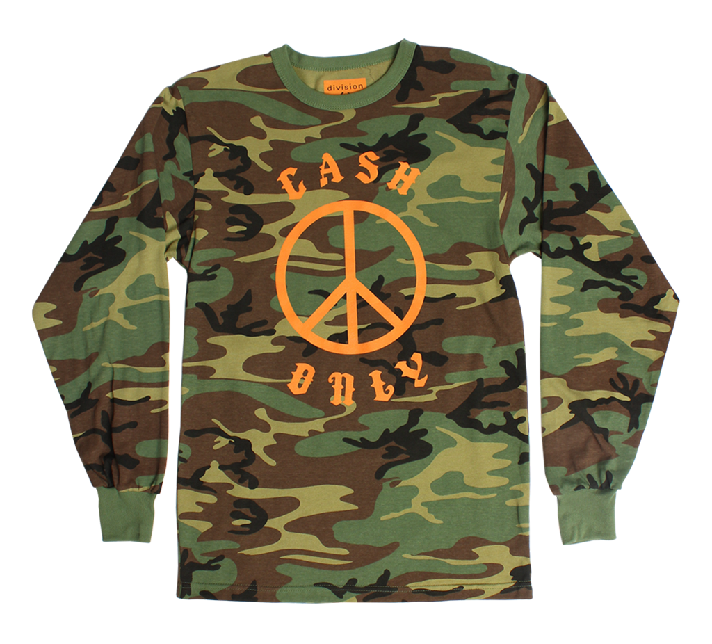 Cash Only Camo Long Sleeve Tee